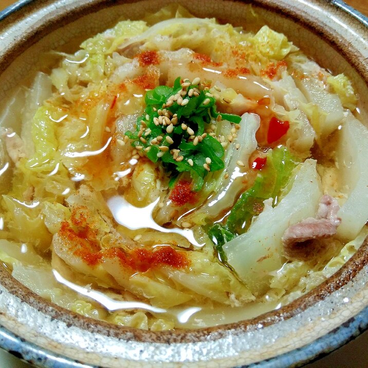 白菜と豚のお一人様ミルフィーユ鍋 レシピ 作り方 By パウダー07 楽天レシピ